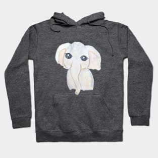 cute baby elephant watercolor Hoodie